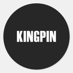 Kingpin Funny Bowling Runder Aufkleber