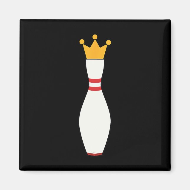 Kingpin T Shirt Bowling League Gift Magnet (Vorne)