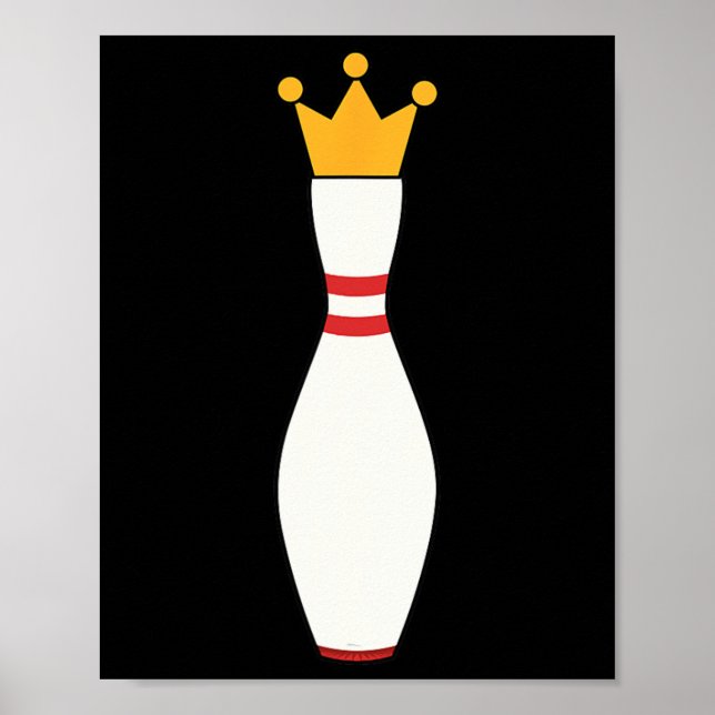 Kingpin T Shirt Bowling League Gift Poster (Vorne)