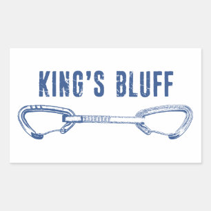 King's Bluff Tennessee Rock Climbing Quickdraw Rechteckiger Aufkleber