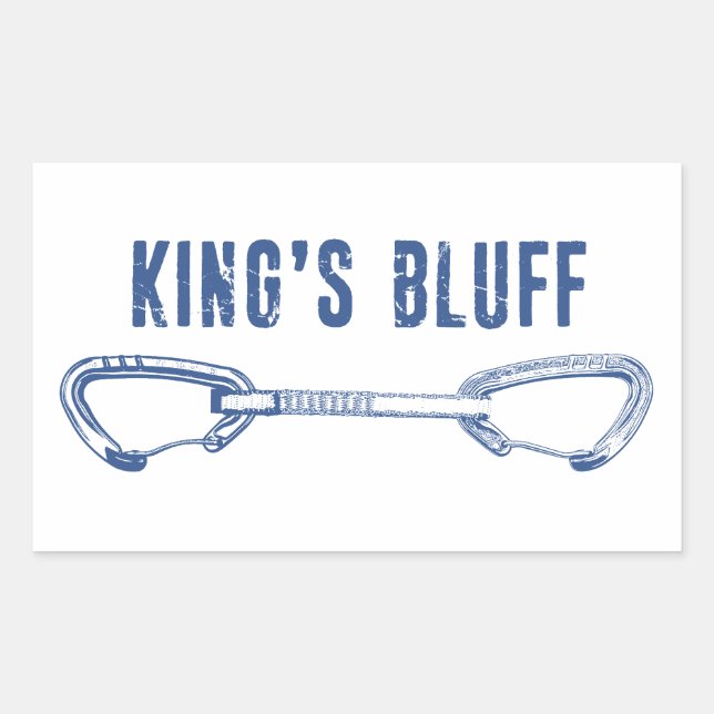 King's Bluff Tennessee Rock Climbing Quickdraw Rechteckiger Aufkleber (Vorderseite)