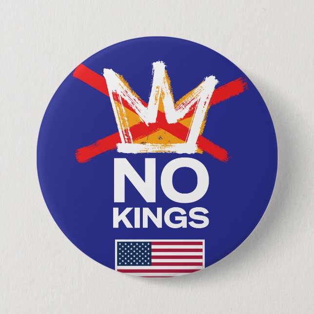 Kings Button mit amerikanischer Flagge (Vorderseite)