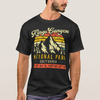 Kings Canyon Kalifornien Vintage Retro Nationalpar T-Shirt