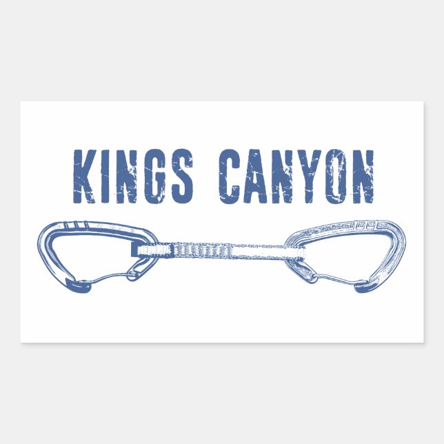 Kings Canyon Kletterquickdraw Rechteckiger Aufkleber (Vorderseite)