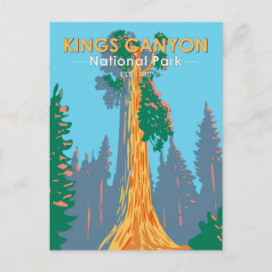 Kings Canyon National Park General Grant Tree Postkarte