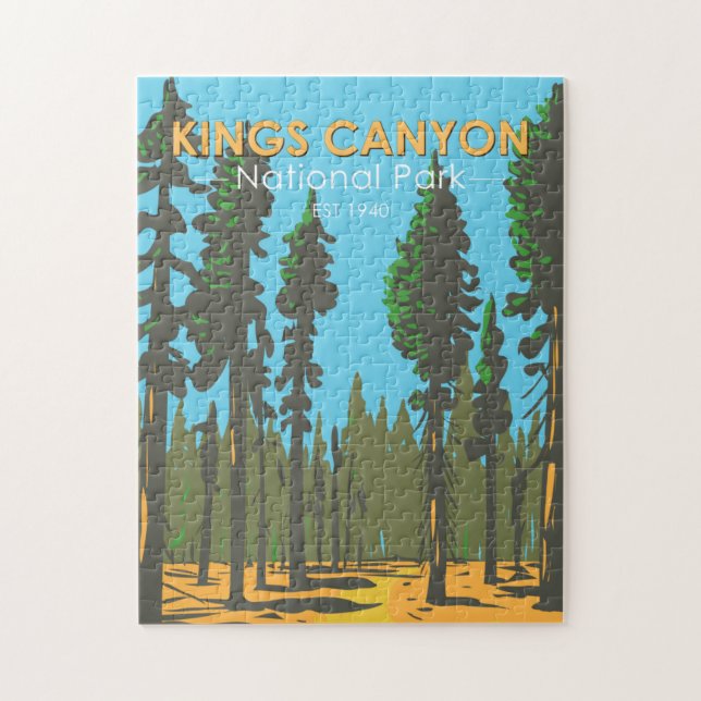 Kings Canyon National Park General Grant Vintag Puzzle (Vertikal)