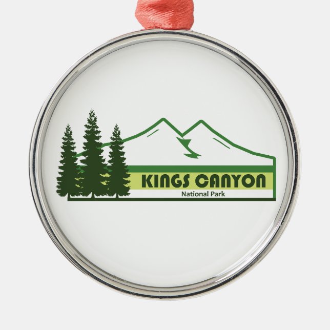 Kings Canyon National Park Green Stripes Ornament Aus Metall (Vorne)