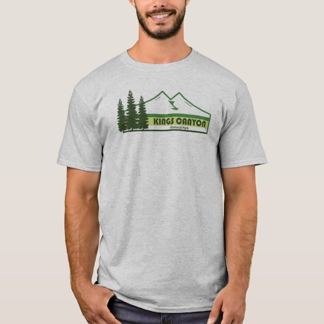 Kings Canyon National Park Green Stripes T-Shirt (Vorderseite)
