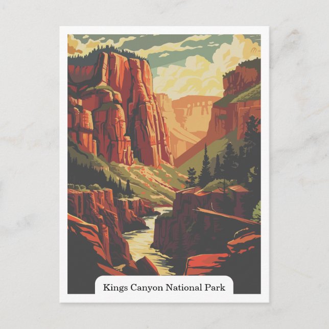 Kings Canyon National Park, Kalifornien USA Postkarte (Vorderseite)