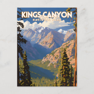 Kings Canyon National Park Travel Poster Postkarte