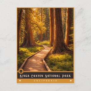 Kings Canyon National Park   Vintage Postkarte