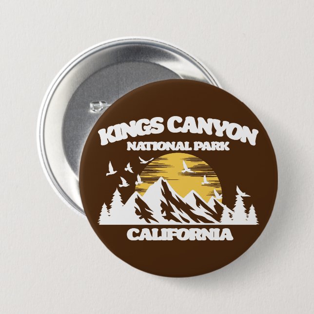 Kings-Canyon-Nationalpark Button (Vorne & Hinten)
