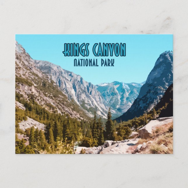 Kings Canyon Nationalpark California Vintag Postkarte (Vorderseite)