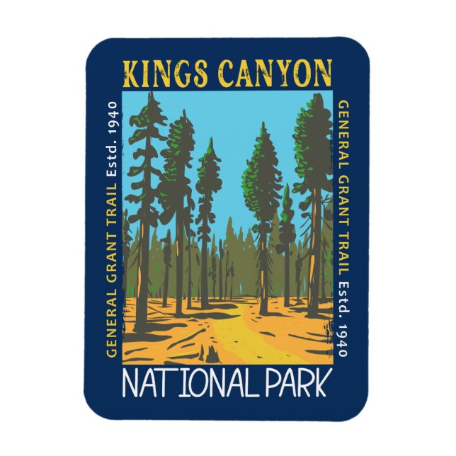 Kings Canyon Nationalpark General Grant Trail Magnet (Vertikal)