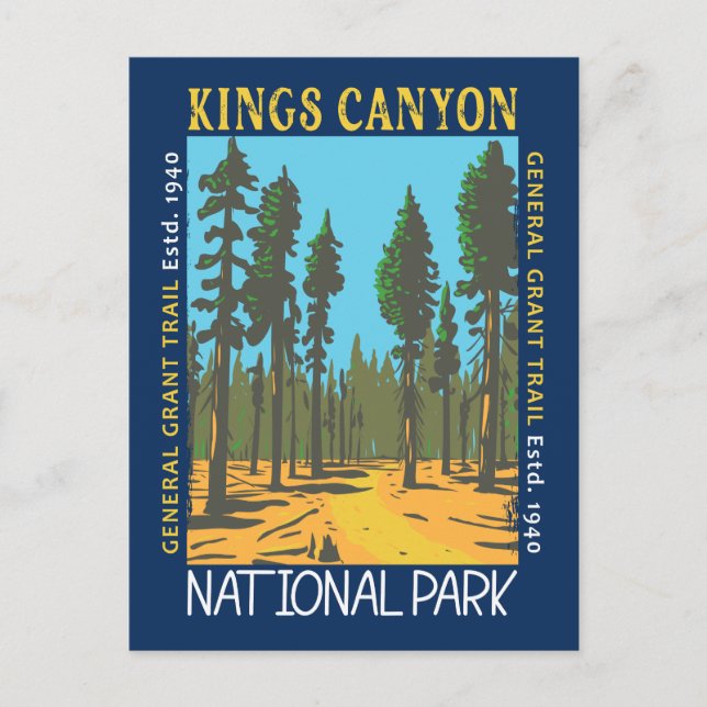 Kings Canyon Nationalpark General Grant Trail Postkarte (Vorderseite)