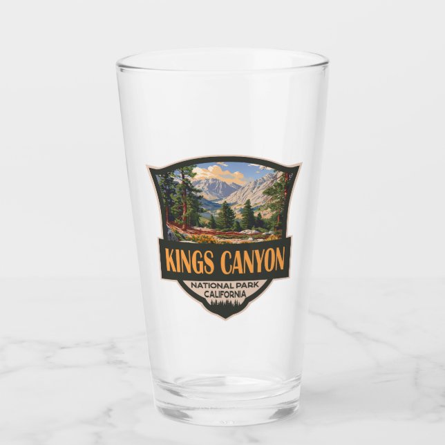Kings Canyon Nationalpark Illustration Kunst, Dich Glas (Vorderseite)