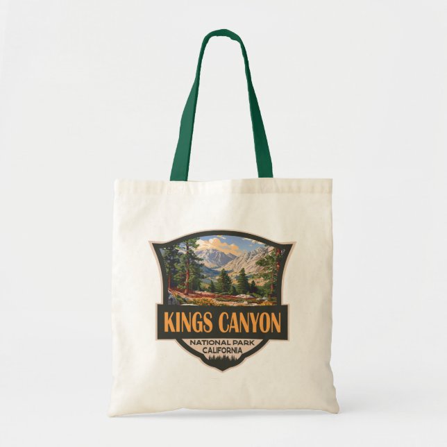 Kings Canyon Nationalpark Illustration Kunst, Dich Tragetasche (Vorne)