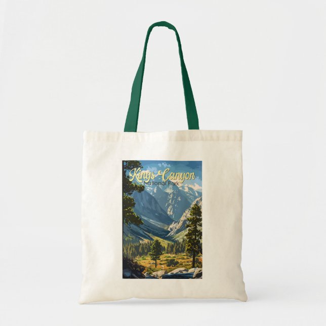 Kings Canyon Nationalpark Illustration Kunst, Dich Tragetasche (Vorne)