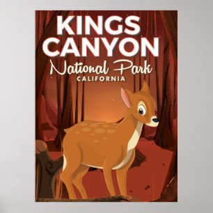 Kings-Canyon-Nationalpark Kalifornien Poster
