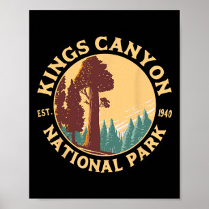 Kings Canyon Nationalpark Kalifornien Wandern Camp Poster