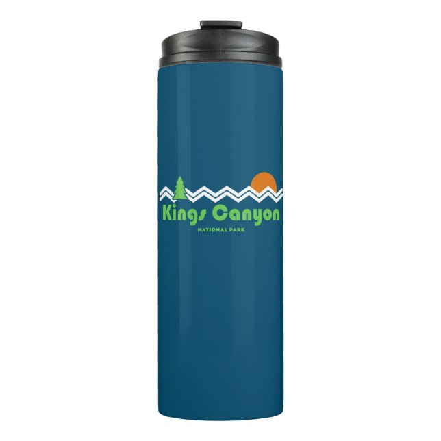 Kings Canyon Nationalpark Retro Thermosbecher (Vorderseite)