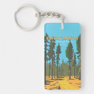 Kings Canyon Nationalpark Vintage-Doppelseite Schlüsselanhänger