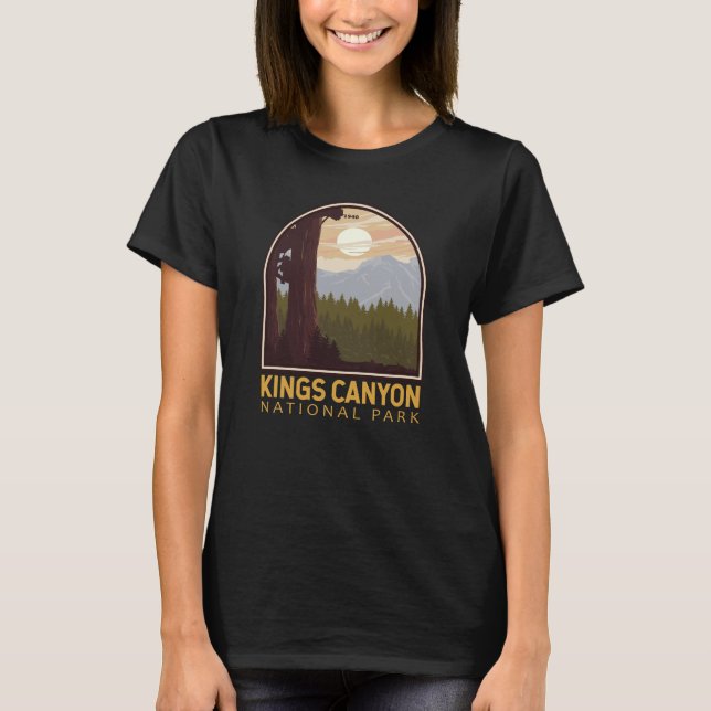 Kings Canyon Nationalpark Vintages Emblem T-Shirt (Vorderseite)