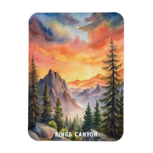 Kings Canyon Nationalpark Watercolor Malerei Magnet