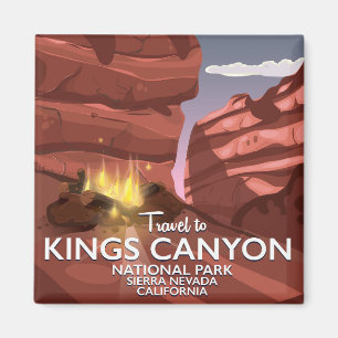 Kings Canyon Sierra Nevada Reiseplakat Magnet