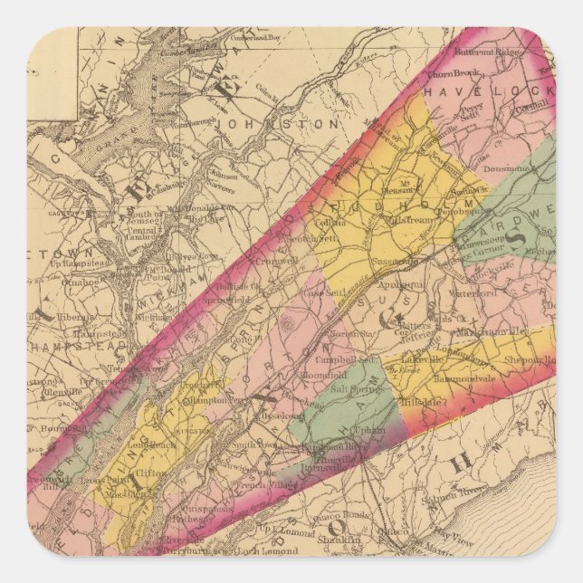 Kings Co., NB Quadratischer Aufkleber (Vorderseite)