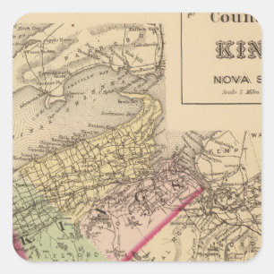 Kings Co., NS Quadratischer Aufkleber