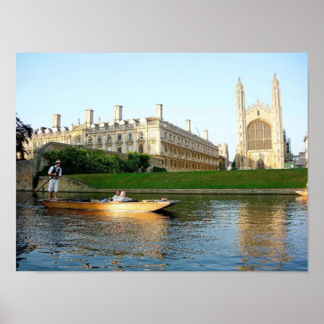 King's College Chapel on the river Cam Poster (Vorne)