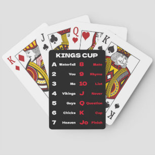 Kings Cup trinken Spielregeln Schwarze Spielregeln Spielkarten