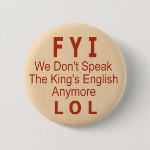 King's English Button