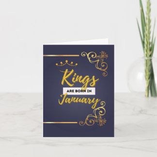 Kings Geboren im Januar Heartfelt Birthday Card Karte