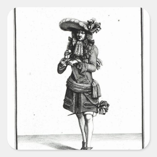 King's Officer, 1675 Quadratischer Aufkleber (Vorderseite)