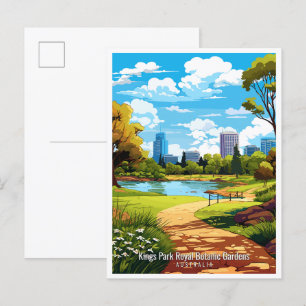 Kings Park Royal Vintage Illustration Postkarte