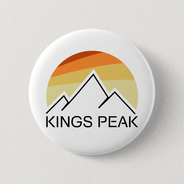 Kings Peak Utah Retro Button (Vorderseite)