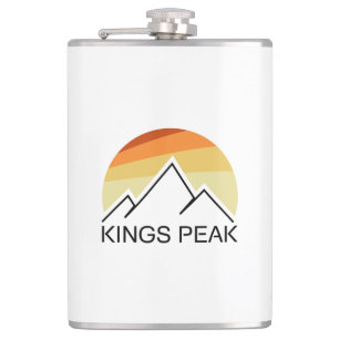 Kings Peak Utah Retro Flachmann