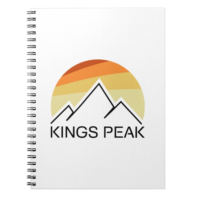 Kings Peak Utah Retro Notizblock (Vorderseite)