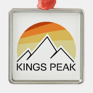 Kings Peak Utah Retro Ornament Aus Metall