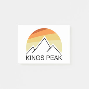 Kings Peak Utah Retro Post-it Klebezettel