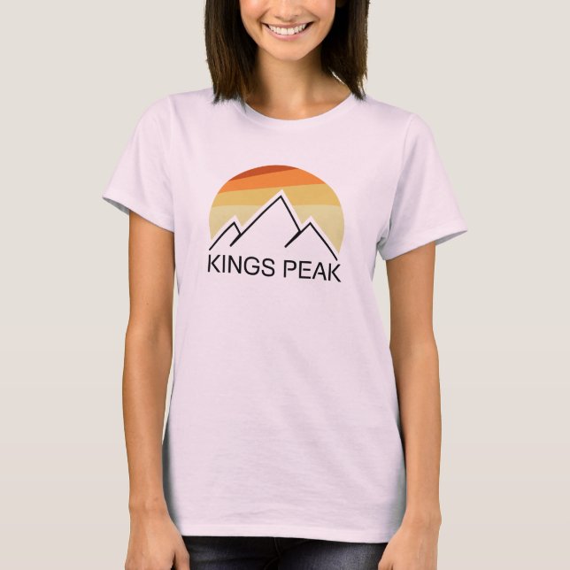 Kings Peak Utah Retro T-Shirt (Vorderseite)
