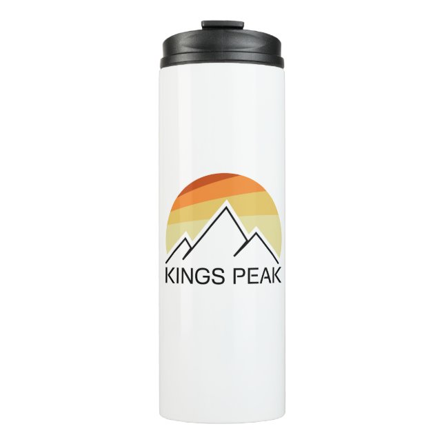 Kings Peak Utah Retro Thermosbecher (Vorderseite)