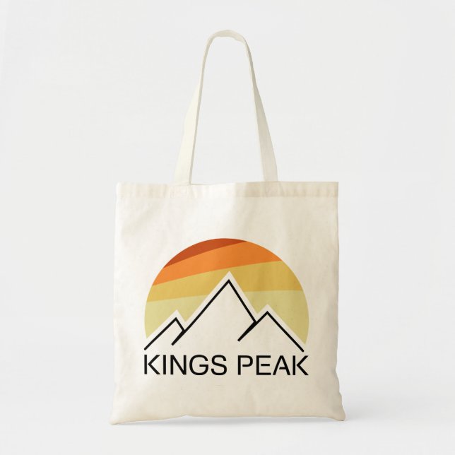 Kings Peak Utah Retro Tragetasche (Vorne)