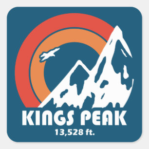 Kings Peak Utah Sun Eagle Quadratischer Aufkleber
