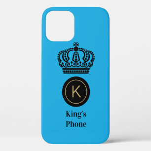 King's Phone Blue Background Monogramm individuell Case-Mate iPhone Hülle