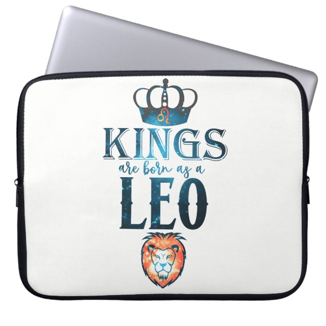KINGS sind als LEO Zodiac Sign August geboren Laptopschutzhülle (Vorderseite)