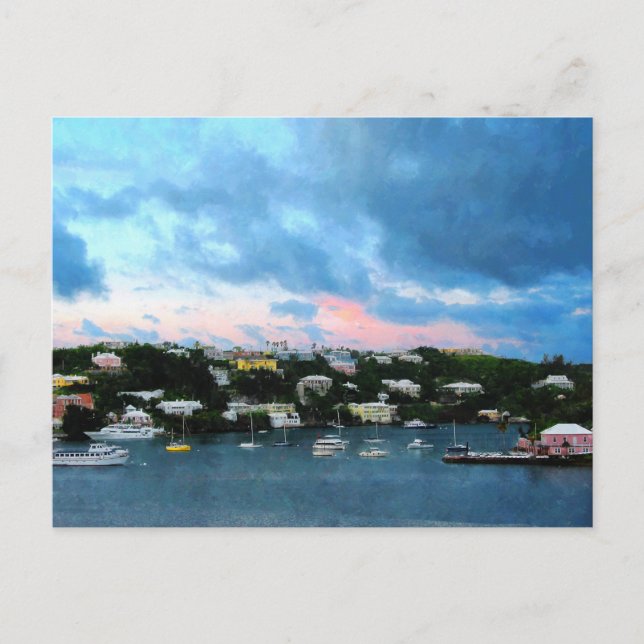 King's Wharf Bermuda Harbour Sunrise Postkarte (Vorderseite)