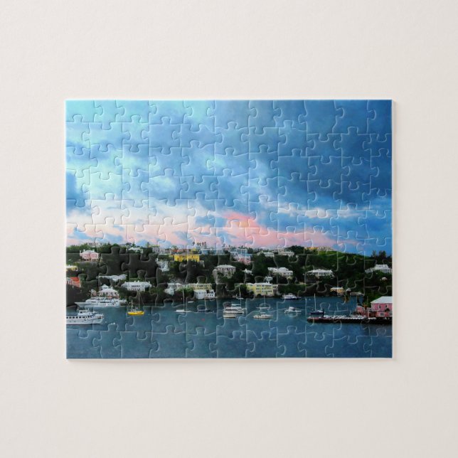 King's Wharf Bermuda Harbour Sunrise Puzzle (Horizontal)